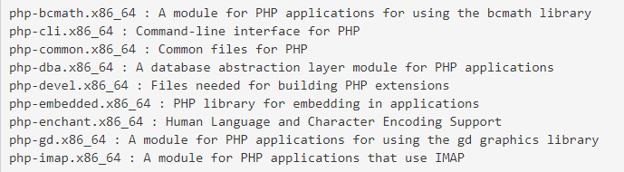 LAMP: một số module php